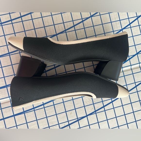 VIVAIA JULIE ROUND TOE CHUNKY HEEL COMFORT VERSATILE BLACK CREAM SZ 40 - Picture 9 of 10